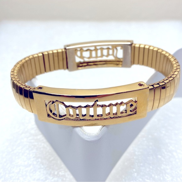 JUICY COUTURE Gold Tone Stretch Bracelet - Picture 2 of 8